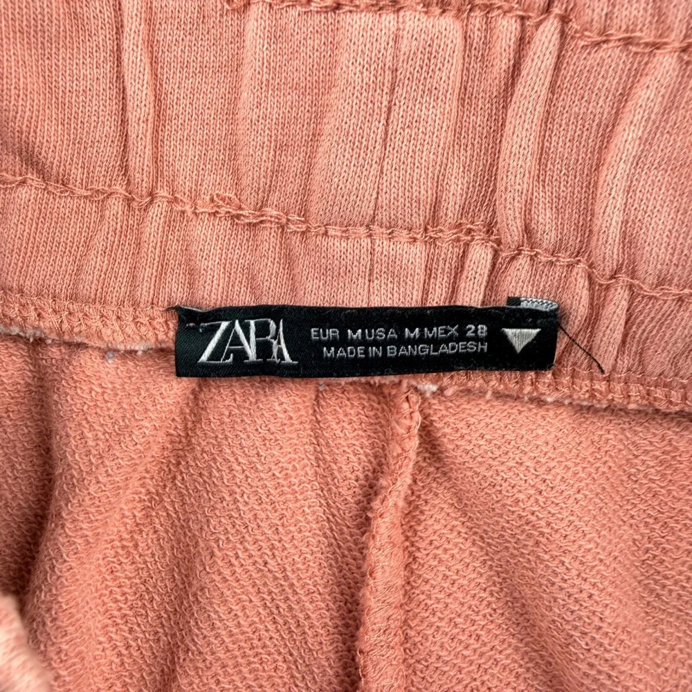 Zara Women's‎ M Medium Pink High Waisted Sweat Shorts